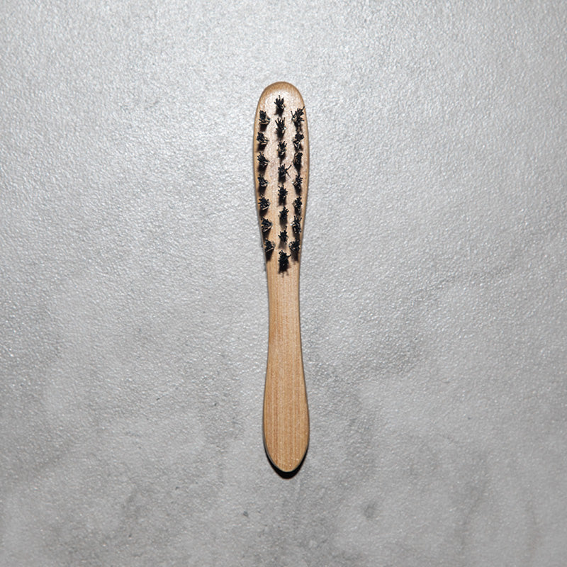 milkman moustache brush top view of bristles