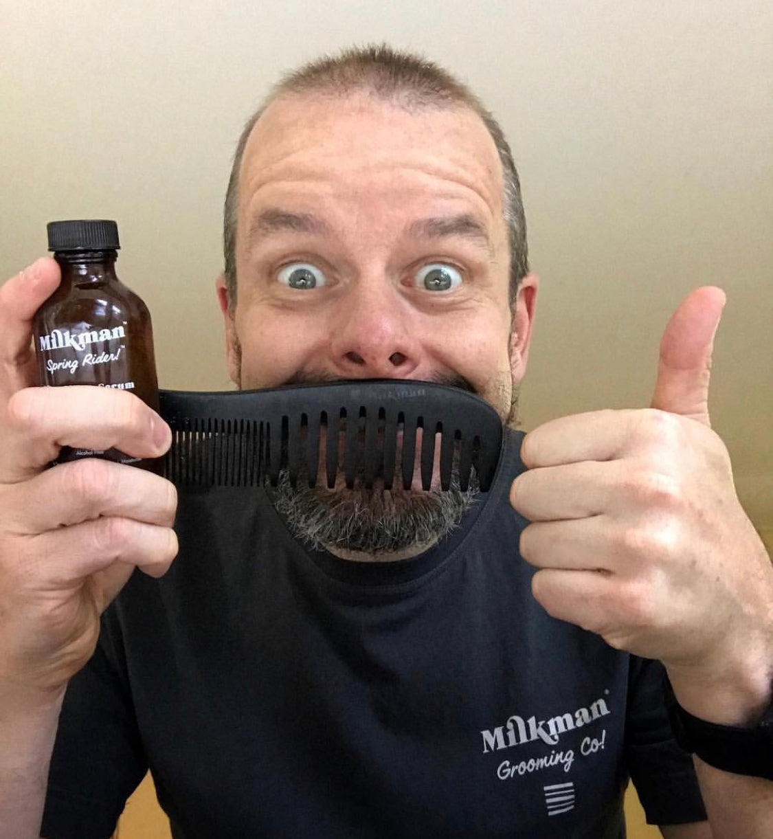 man with sensitive skin sorted with milkman soothing after shave products